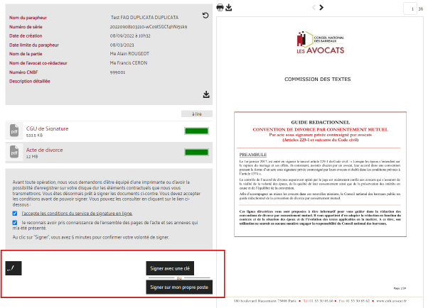 CNB FAQ e-DCM Cle avocat 8