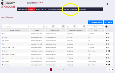 CNB FAQ e-DCM Acces dossier de preuve
