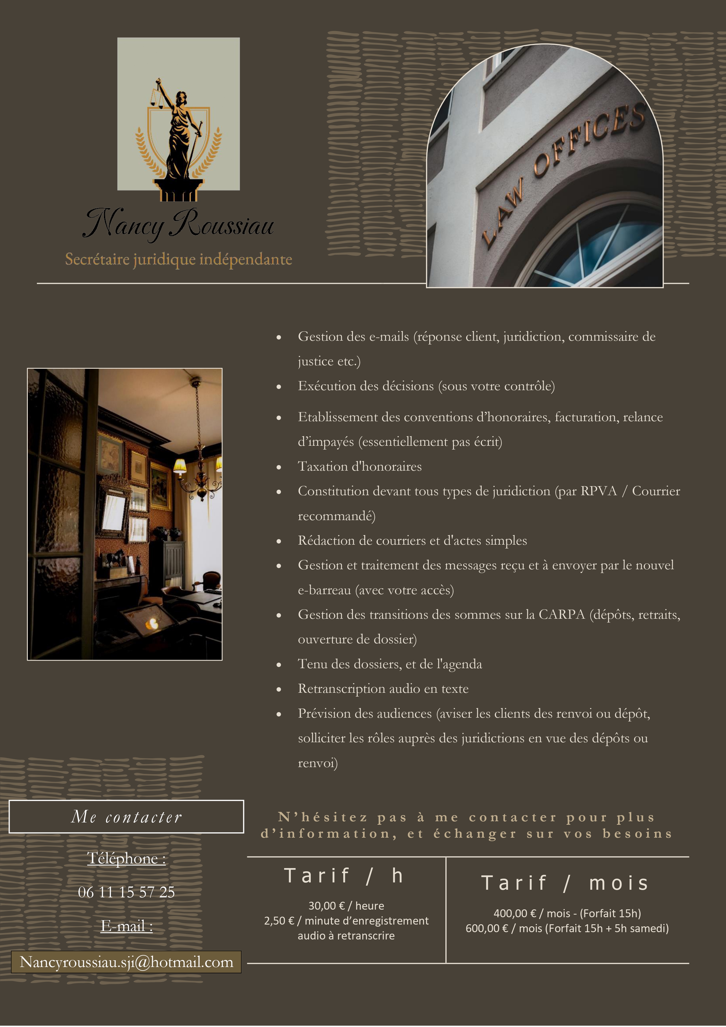 Planche de mes services