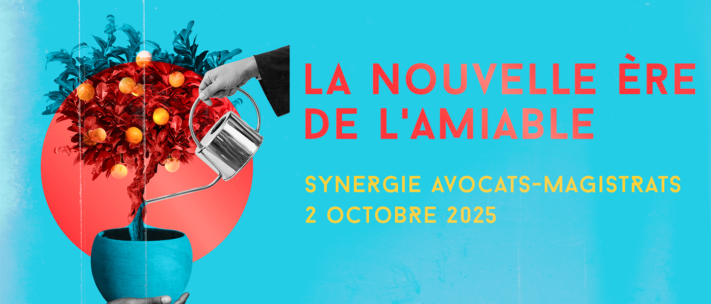 Signalétique du colloque nouvelle ère de l'amiable 